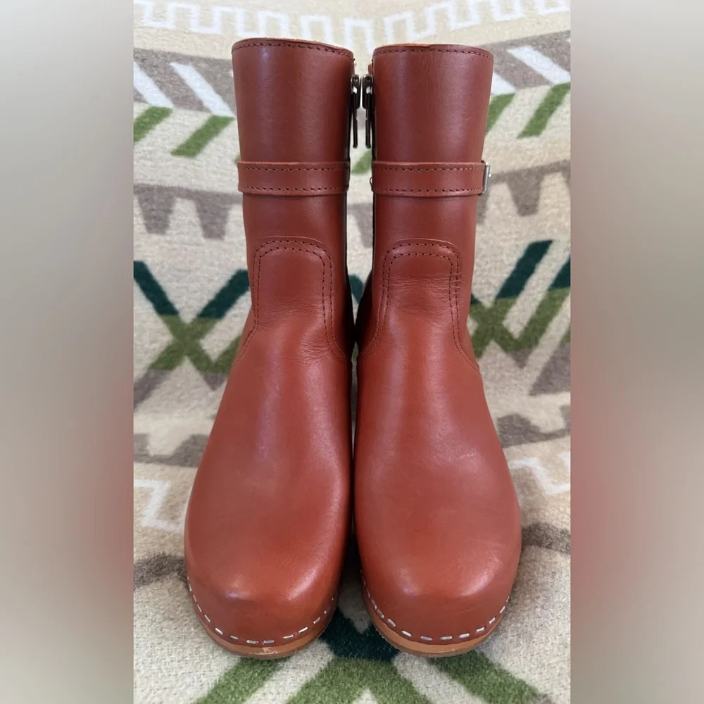 Swedish Hasbeens Tan Leather Booties - Picture 4 of 15